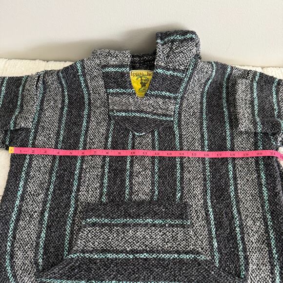 Iguana Jack Mens Sz Medium Woven Hoodie Pullover Long Sleeve Sweater Sweatshirt - Picture 6 of 10